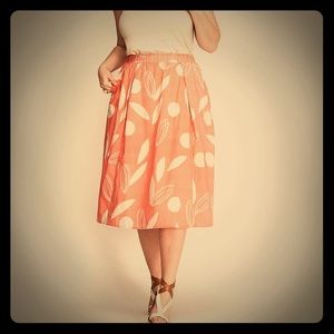 Lane Bryant peach leaf skirt